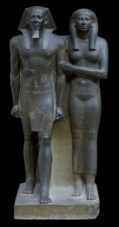 King Menkaure (Mycerinus) and queen, 2490-2472 B.C.E., Museum of Fine Arts, Boston)​    *Diad: Piece of Statuary depicting two figures