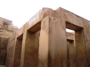 Pillars in Valley Temple of Khafre. Photo courtesy of Amy Calvert